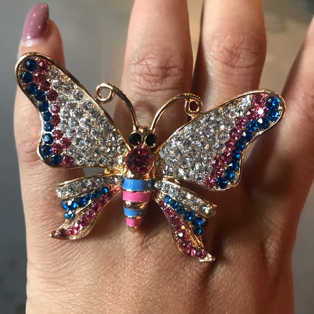 Large butterfly ring